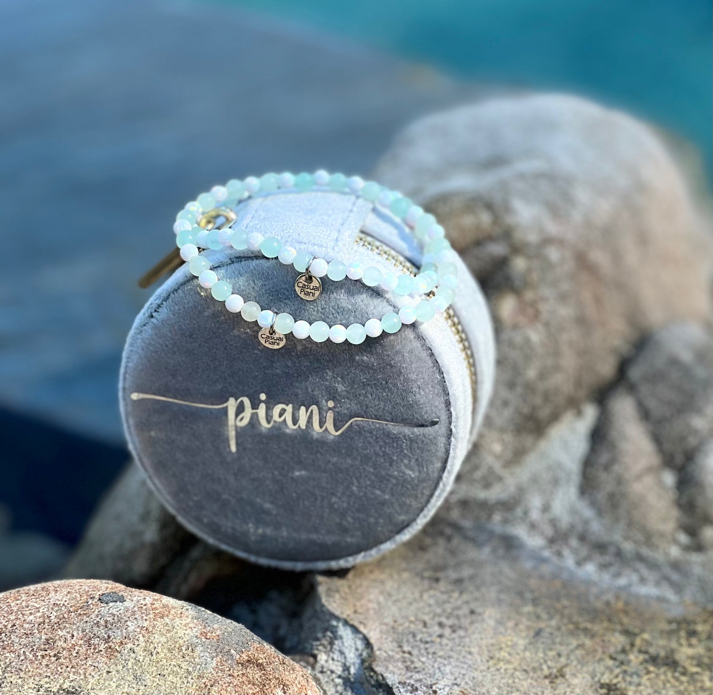 SALE | White Opal-Jade | 4mm Bracelet