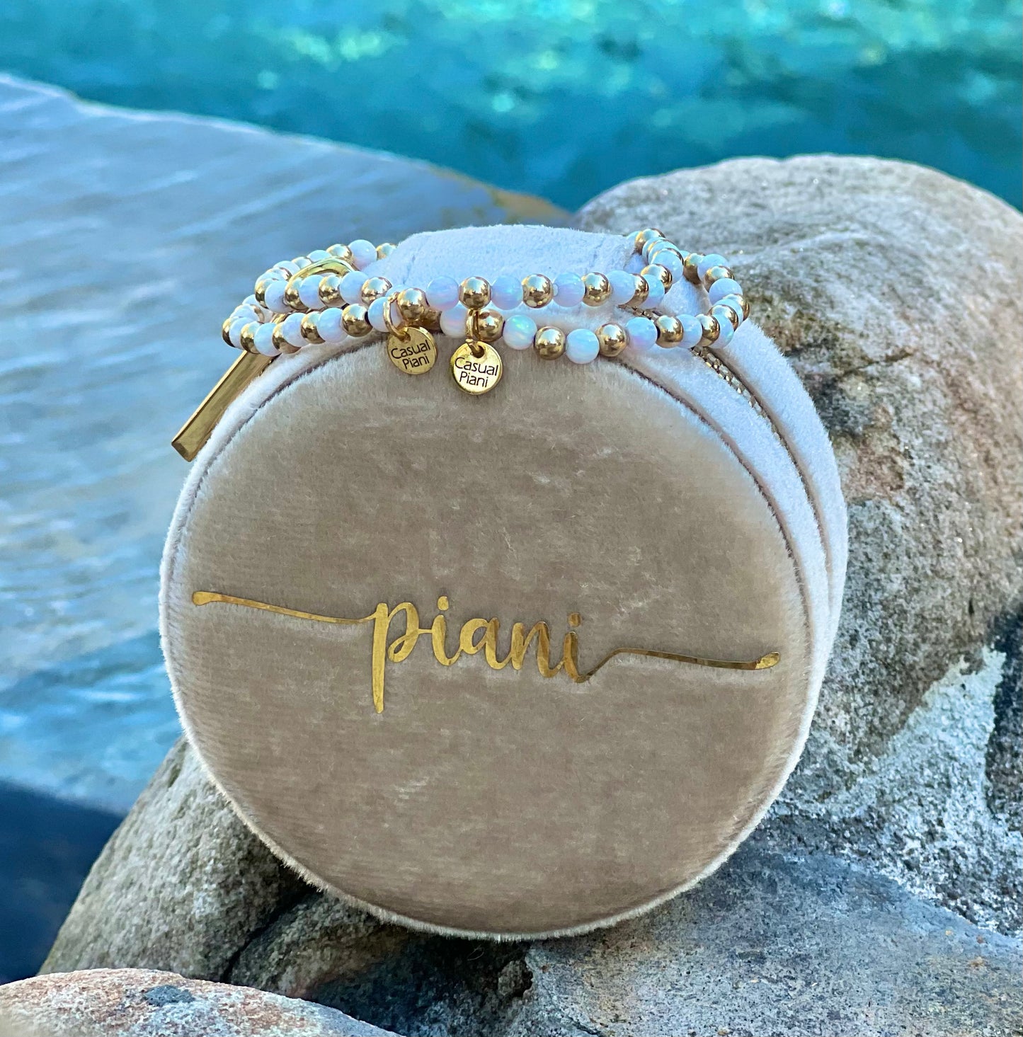 SALE | 14K-White Opal | 4mm Bracelet