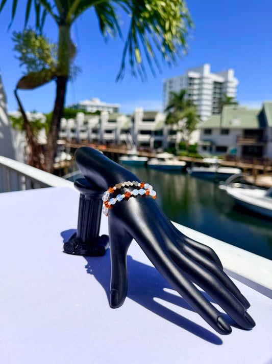 Italian Summer |Opals & Aperol | Bracelet Set